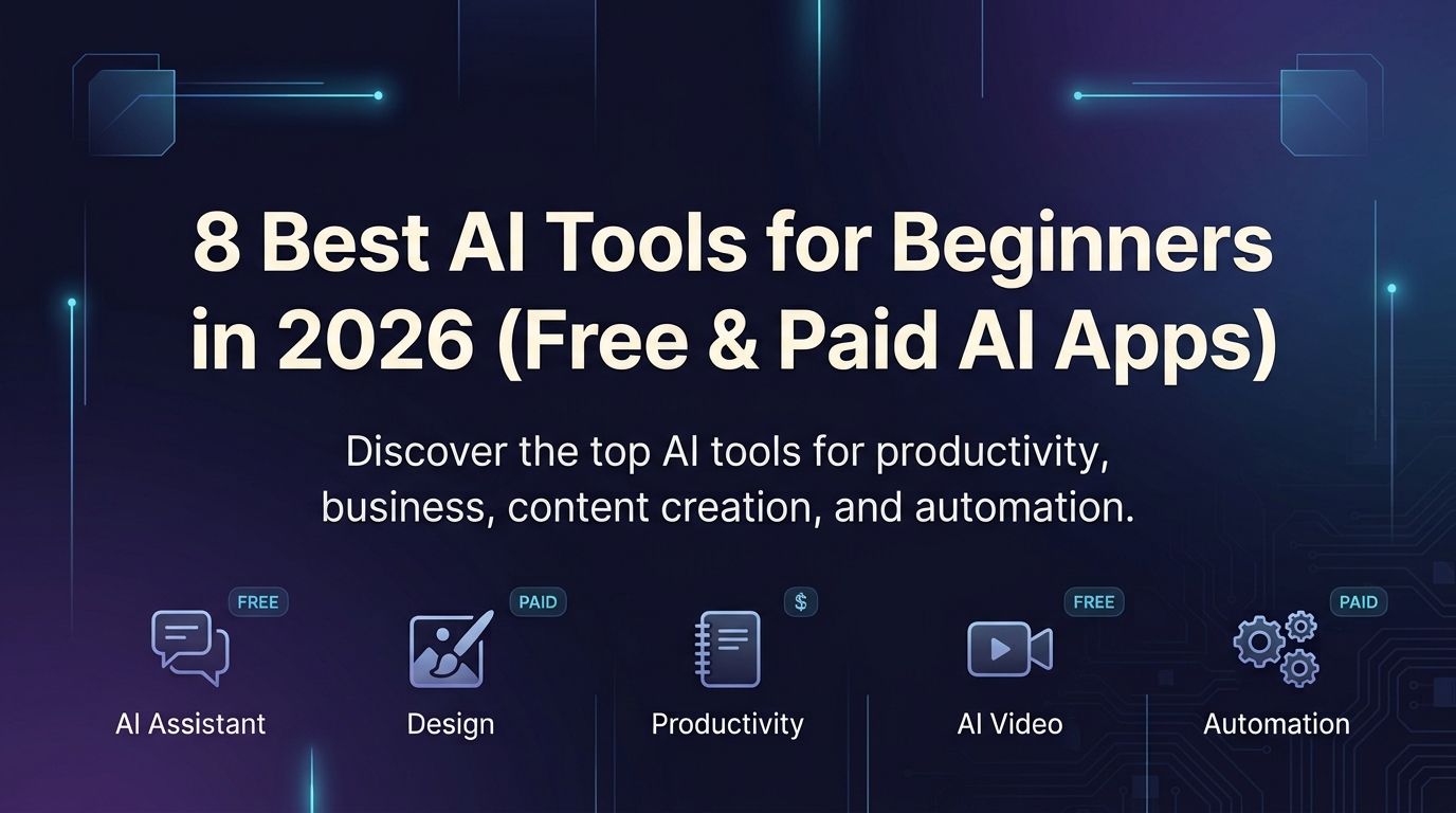 Best AI tools for beginners in 2026 including ChatGPT Canva Notion AI and Zapier